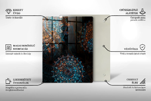 Deska kuchenna szklana Kolor czarny