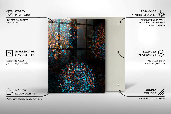 Deska kuchenna szklana Kolor czarny