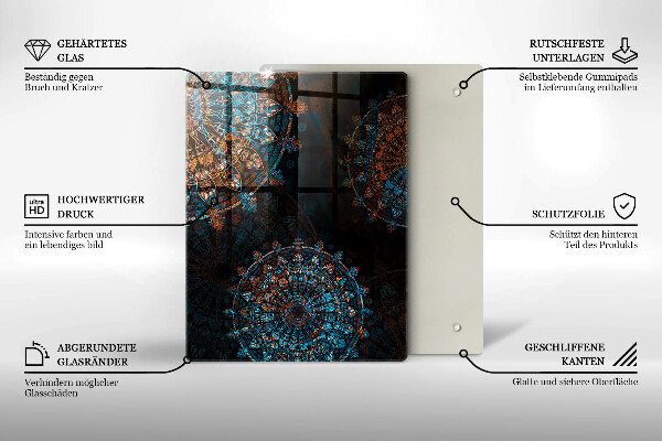 Deska kuchenna szklana Kolor czarny
