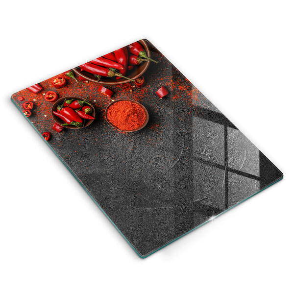 Deska kuchenna szklana Czerwone chili papryki