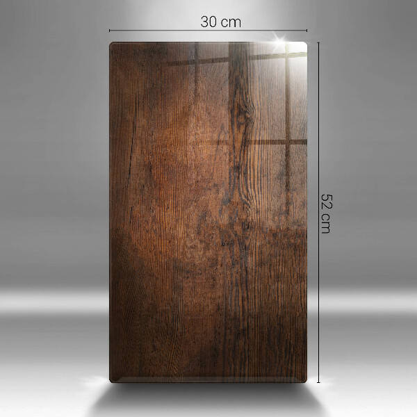 Deska kuchenna szklana Ciemne drewno deska