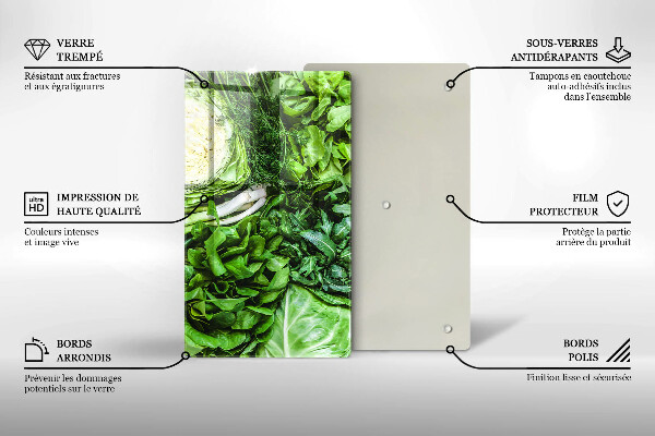 Deska kuchenna szklana Zielone warzywa
