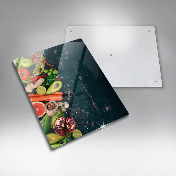 Deska kuchenna szklana Owoce i warzywa