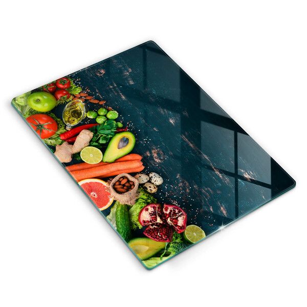 Deska kuchenna szklana Owoce i warzywa