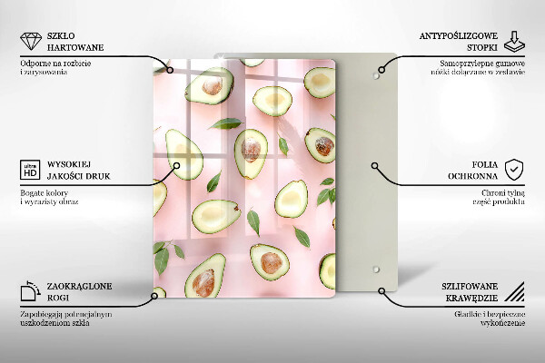 Deska kuchenna szklana Owoce i warzywa