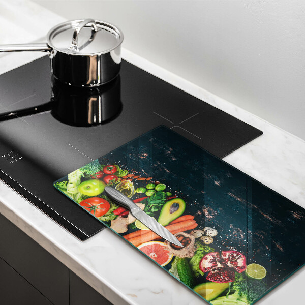 Deska kuchenna szklana Owoce i warzywa