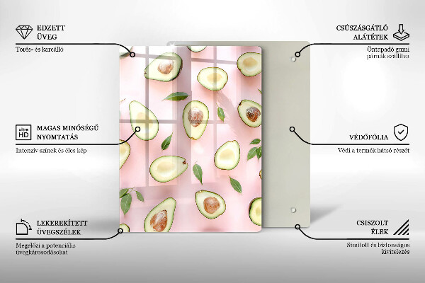 Deska kuchenna szklana Owoce i warzywa