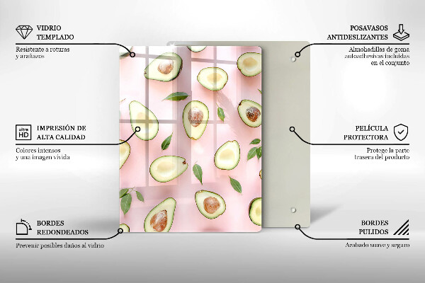 Deska kuchenna szklana Owoce i warzywa
