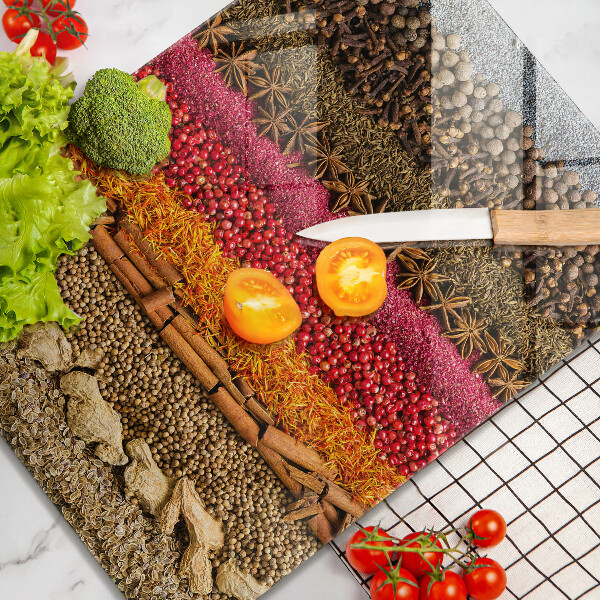 Deska kuchenna szklana Kolorowe przyprawy