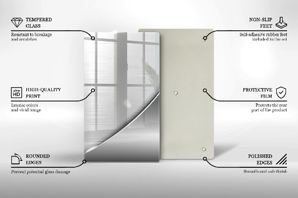 Deska kuchenna szklana Metalowe kształty