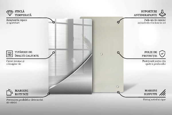 Deska kuchenna szklana Metalowe kształty