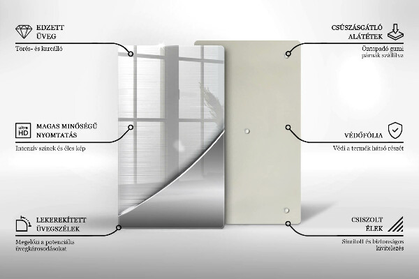 Deska kuchenna szklana Metalowe kształty