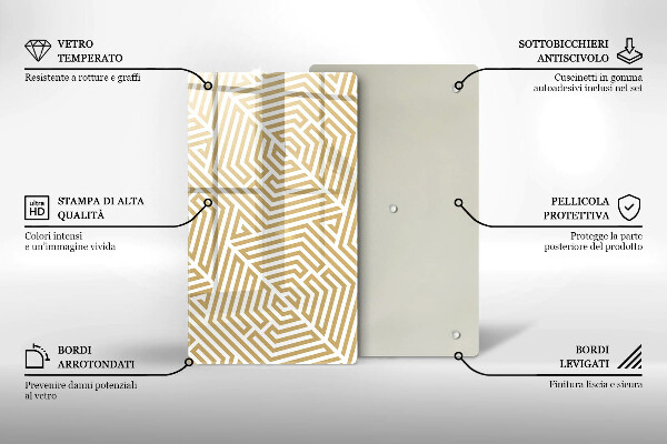 Deska kuchenna szklana Geometryczne linie