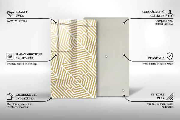 Deska kuchenna szklana Geometryczne linie