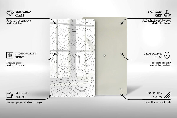 Deska kuchenna szklana Abstrakcja kształty
