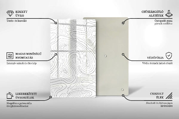 Deska kuchenna szklana Abstrakcja kształty