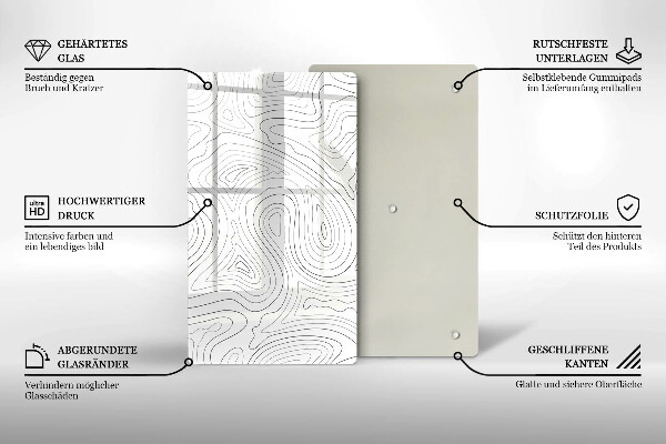Deska kuchenna szklana Abstrakcja kształty