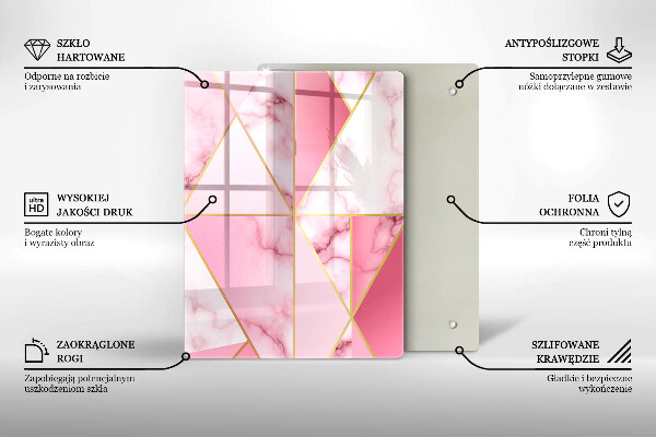 Deska kuchenna szklana Geometria boho kształty