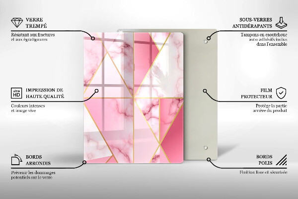 Deska kuchenna szklana Geometria boho kształty