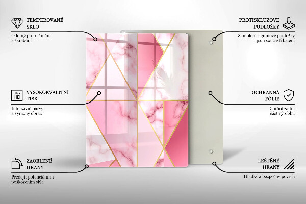 Deska kuchenna szklana Geometria boho kształty