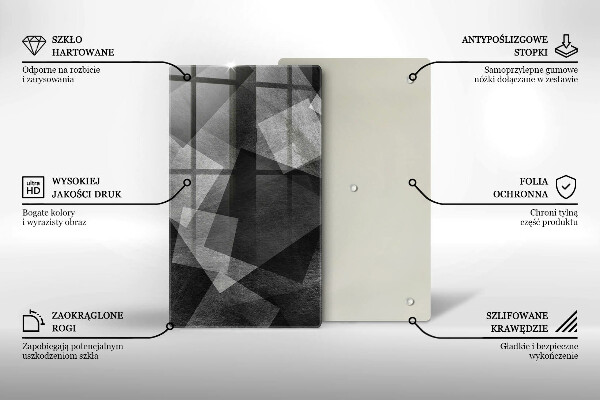 Deska kuchenna szklana Geometryczna abstrakcja