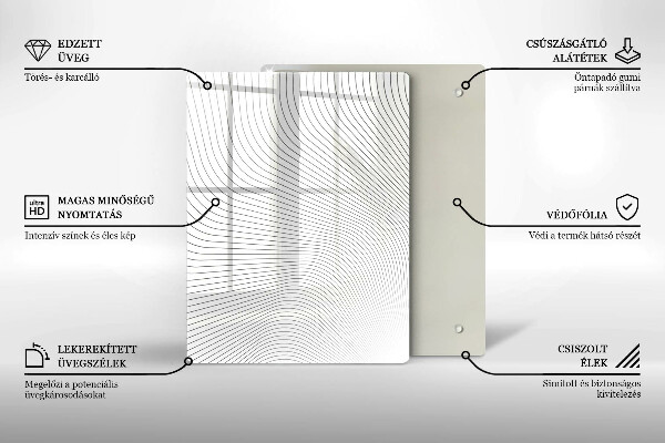 Deska kuchenna szklana Geometryczna abstrakcja