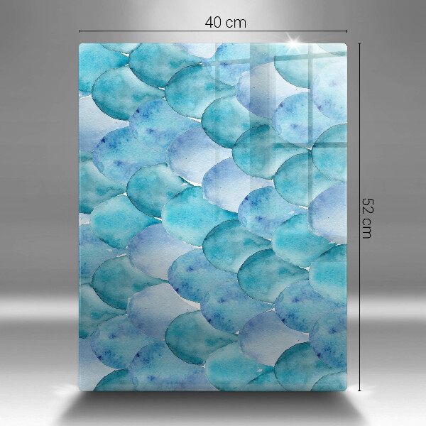 Deska kuchenna szklana Akwarelowe łuski