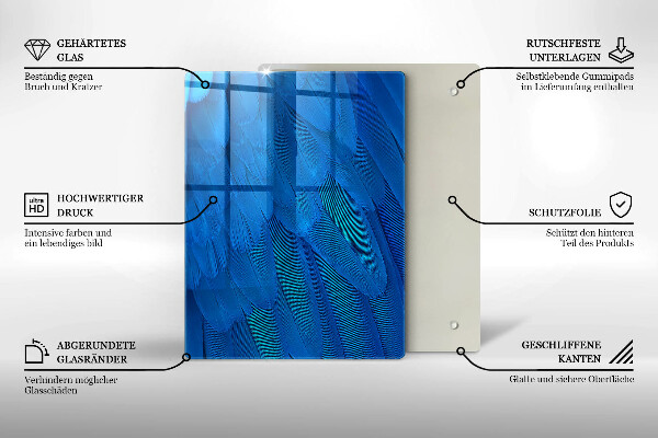 Deska kuchenna szklana Akwarelowe łuski