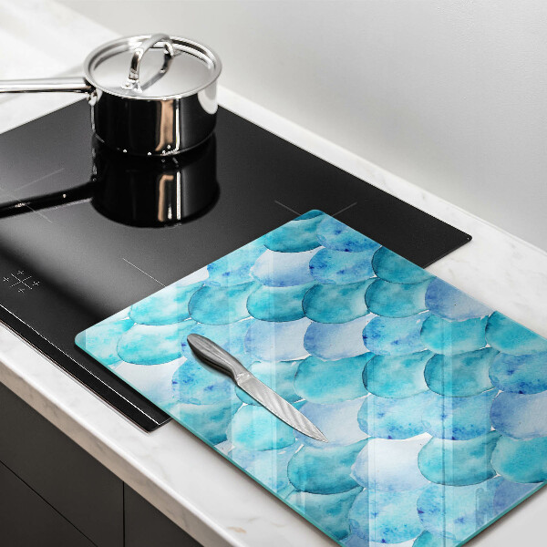 Deska kuchenna szklana Akwarelowe łuski