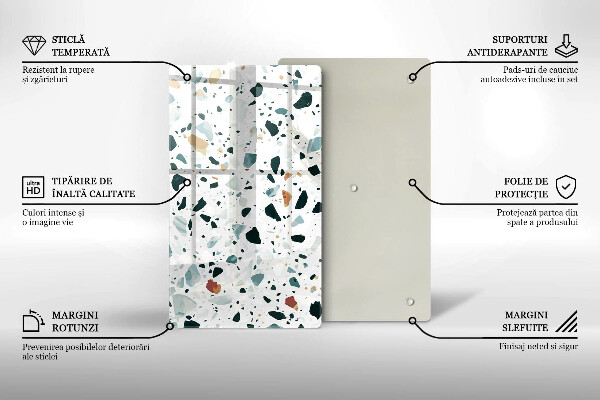 Deska kuchenna szklana Jasny kamień gres