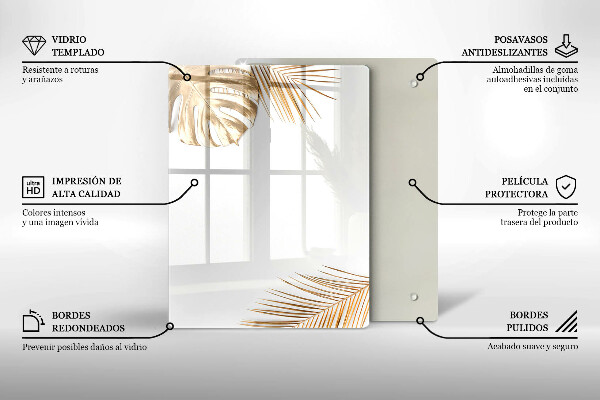 Deska kuchenna szklana Jasny kamień gres