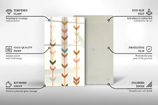 Deska kuchenna szklana Elementy geometryczne