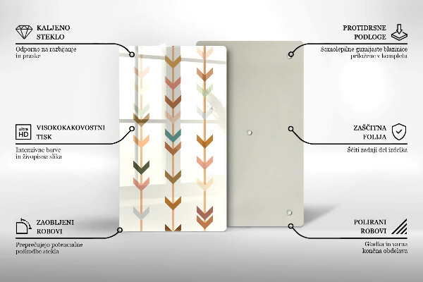 Deska kuchenna szklana Elementy geometryczne