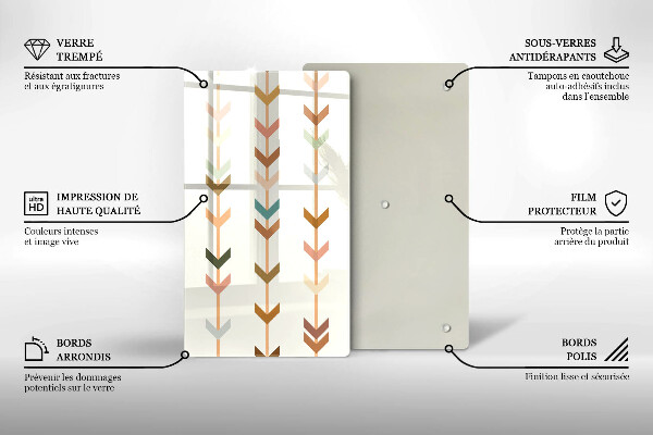 Deska kuchenna szklana Elementy geometryczne