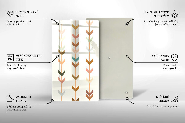 Deska kuchenna szklana Elementy geometryczne