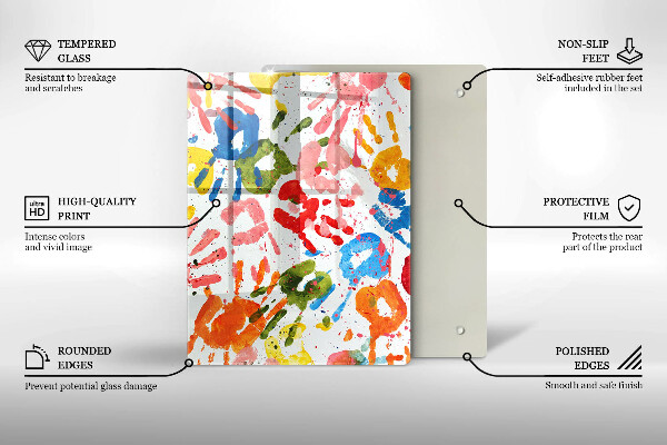 Deska kuchenna szklana Eleganckie tło i złoto