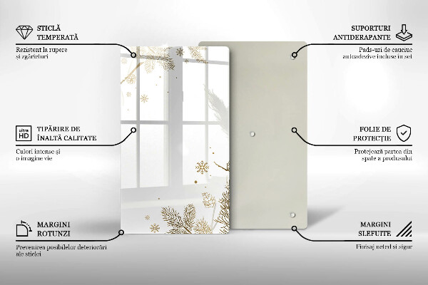 Deska kuchenna szklana Zimowe dekoracje