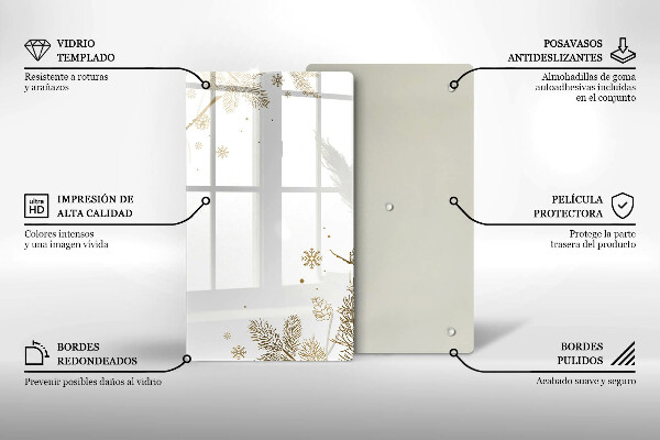 Deska kuchenna szklana Zimowe dekoracje