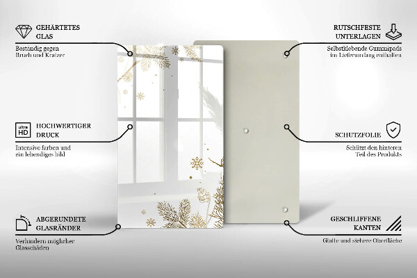 Deska kuchenna szklana Zimowe dekoracje