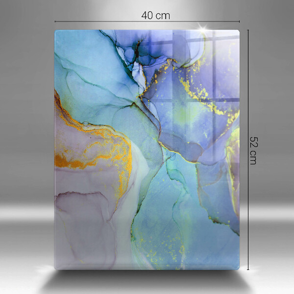 Deska kuchenna szklana Pęknięty kamień złoto