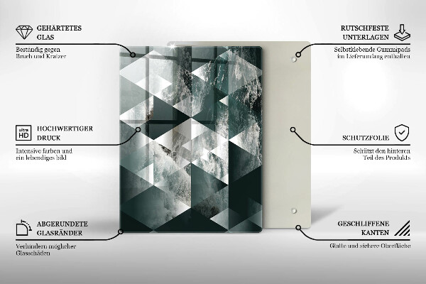 Deska kuchenna szklana Pęknięty kamień złoto