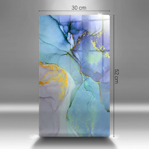 Deska kuchenna szklana Pęknięty kamień złoto