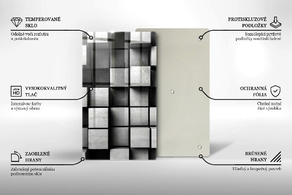 Deska kuchenna szklana Tło geometria 3D