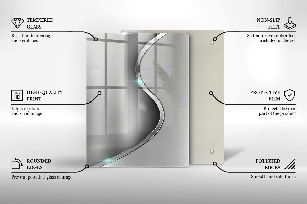 Deska kuchenna szklana Tło geometria 3D