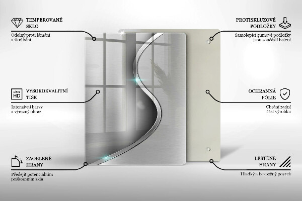 Deska kuchenna szklana Tło geometria 3D