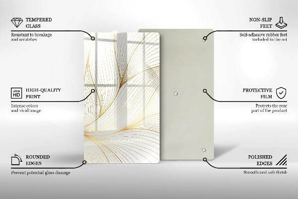 Deska kuchenna szklana Nowoczesny wzór linie