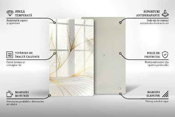Deska kuchenna szklana Nowoczesny wzór linie