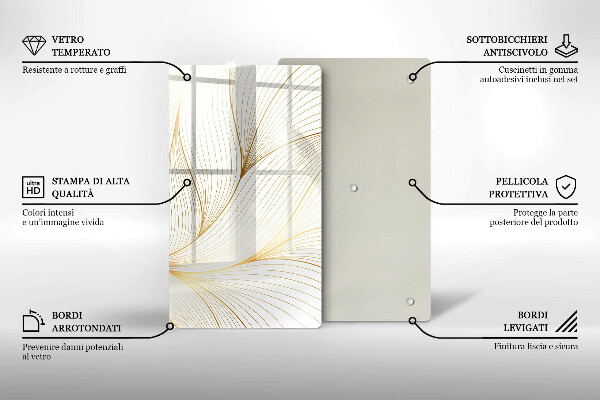Deska kuchenna szklana Nowoczesny wzór linie