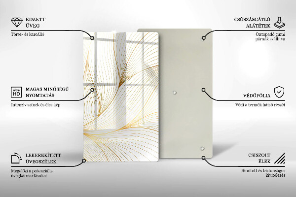 Deska kuchenna szklana Nowoczesny wzór linie