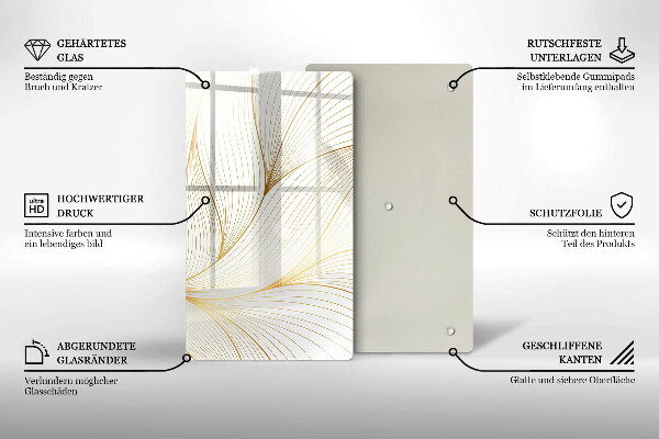 Deska kuchenna szklana Nowoczesny wzór linie